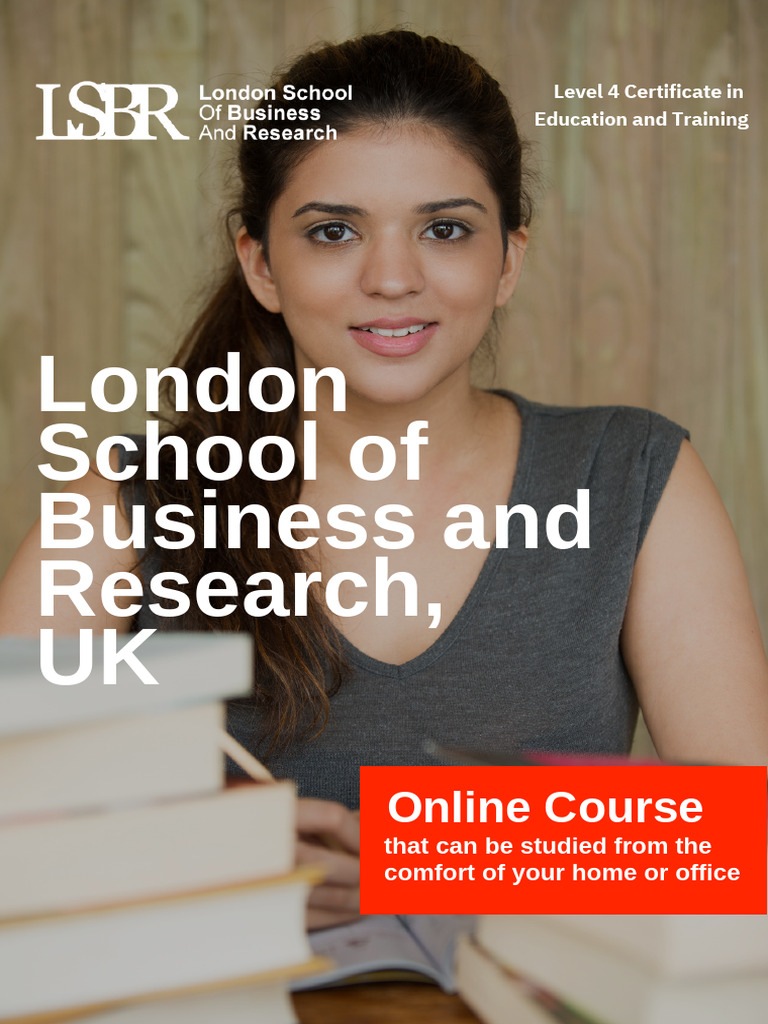 Level 4 Certificate in Education and Training Delivered Online by LSBR, UK PDF Educational