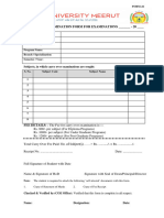 FORM-26 Carry Over Examination Form