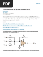 Design Opamp Summer Circuit