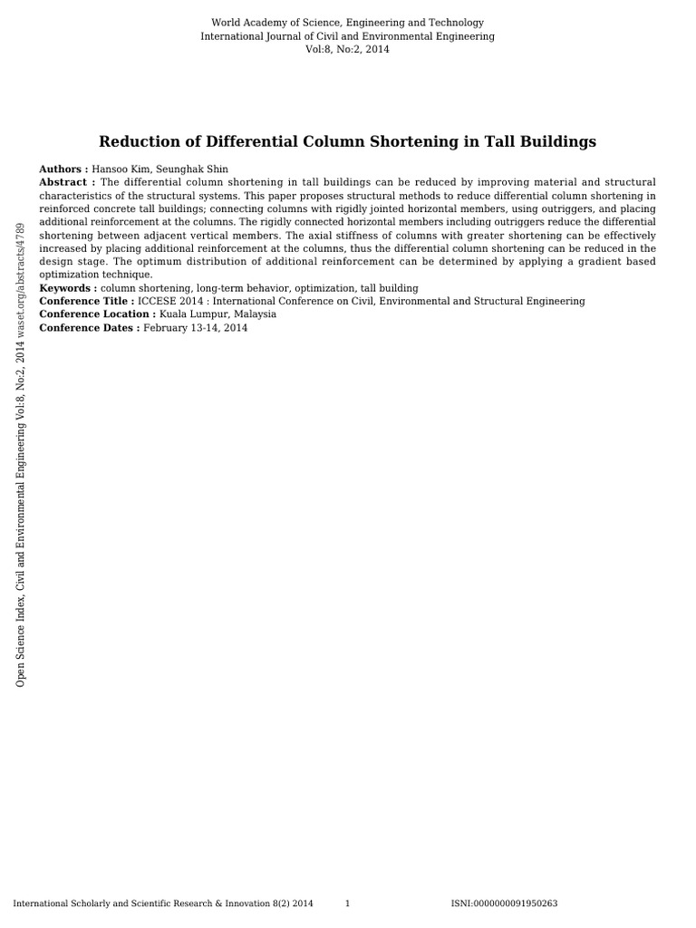 Partial Mass Isolation In Tall Buildings