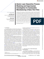 Atomic Layer Deposition Process Modeling and Experimental Investigation For Sustainable Manfacturing of Nano Thin Films