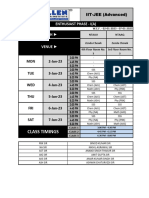 Class Timings: IIT-JEE (Advanced)