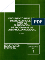 Documento Base Del Diseño Curricular para La Elaboración de Programas de Desarrollo Individual