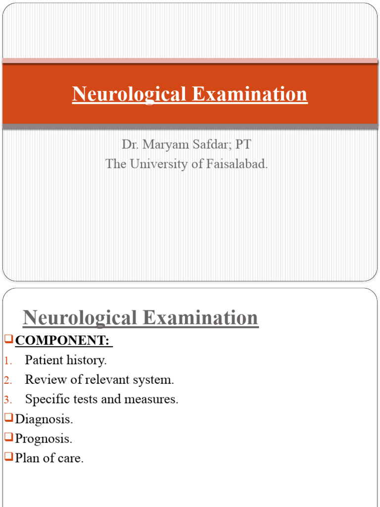 Neurological Examination | PDF | Neurology | Physical Examination