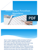 Master Budget Perusahaan Manufaktur Latihan