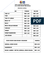 Harga Minuman Dan Kuih Murid