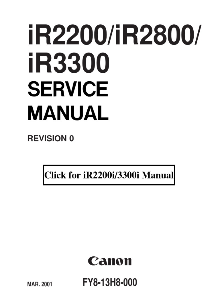 CSMC25M-Canon Ir2200 2800 3300 Service Manual | Booting | Ip Address