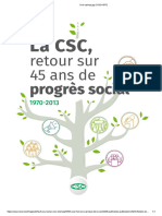 1 1 Couverture Livre La CSC Syndicat 45 Ans de Progrès Social 1970-2013