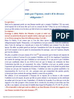 L'adultère Commis Par L'épouse, Rend-T-Il Le Divorce Obligatoire