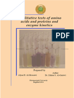 Qualitative Tests of Amino Acids and Proteins and Enzyme Kinetics