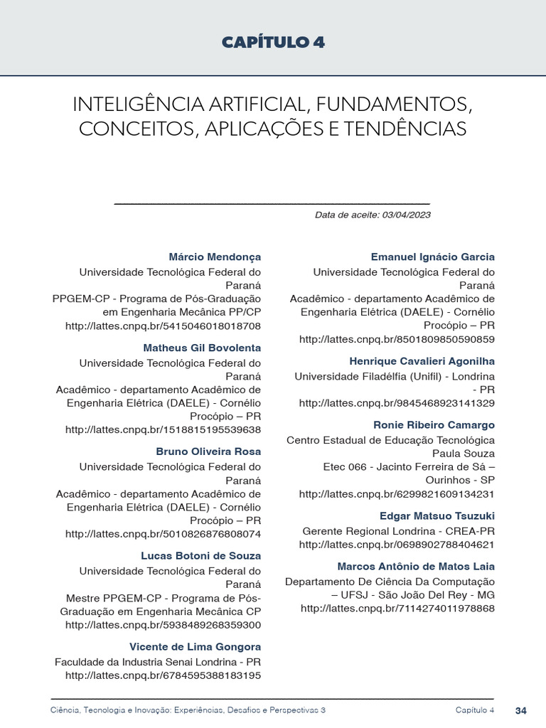 Fundamentos e Tendências da IA | PDF | Inteligência artificial ...