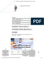 How To Start A Profitable Online Business in Canada - Checklist and FAQ