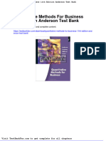 Quantitative Methods For Business 11th Edition Anderson Test Bank