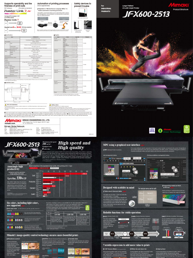 DB20312-01 JFX600-2513 en | PDF | Printer (Computing) | Printing