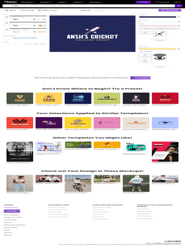 Placeit Cricket Logo Maker For Advanced Cricket Classes PDF Logos