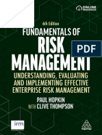 Clive Thompson Paul Hopkin Fundamentals of Risk Management Understanding Evaluating and Implementing Effective Enterprise Risk Management 2021 Kogan Page ChidoLib Removed