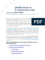 Qué Es La Planificación de Un Proyecto de Construcción y Cómo Hacerlo Paso A Paso