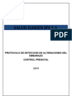 Protocolo de Deteccion de Alteraciones Del Embarazo