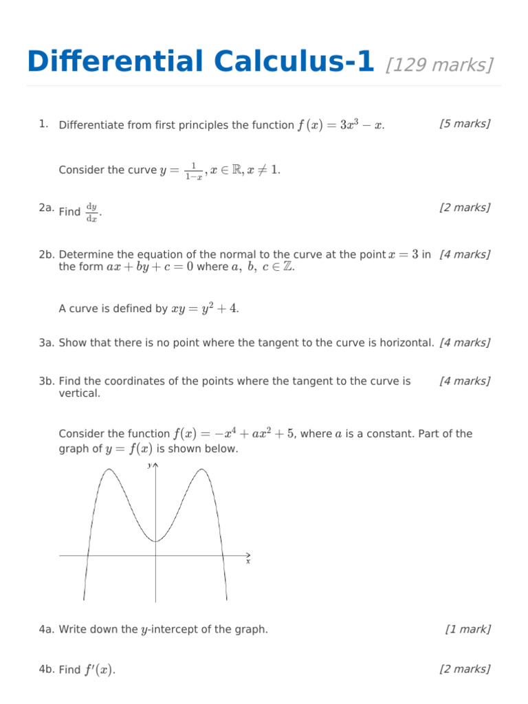 Differential Calculus 1 | PDF