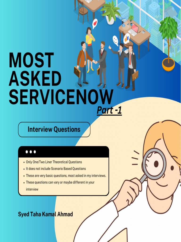 ServiceNow OneLiner Definition Based Interview Questions PDF Information Technology
