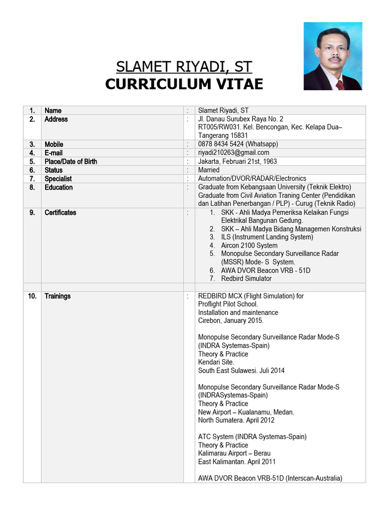 CV Slamet Riyadi Rev02 Updated | PDF