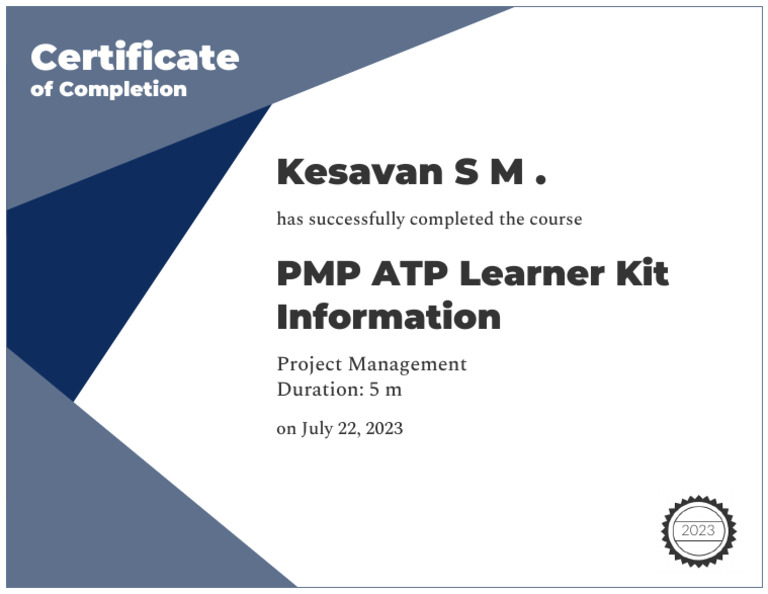 PMP ATP Learner Kit Information PDF