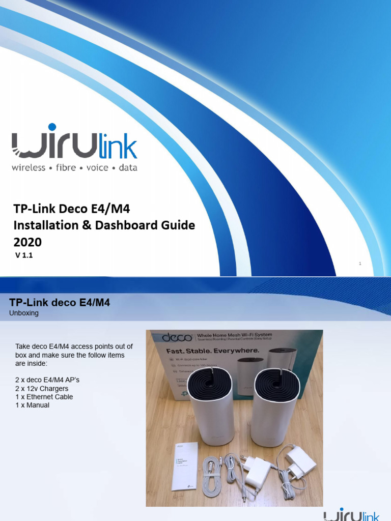 TP-Link Deco E4/M4 Setup Guide | PDF | Wi Fi | Customer Premises Equipment