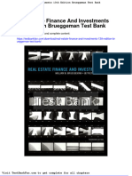 Real Estate Finance and Investments 13th Edition Brueggeman Test Bank