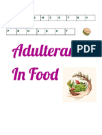 Adulterants in Food: C H E M I S T R Y