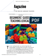 Beginners' Guide To Teaching Lexically - EFL Magazine