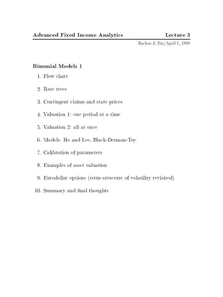 Advanced Fixed Income Analytics Guide | PDF