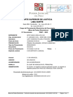 Lima Norte Corte Superior de Justicia: Cargo de Presentación Electrónica de Documento (Mesa de Partes Electrónica) 70927