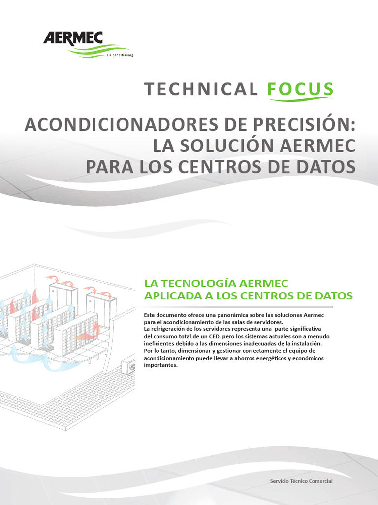 Acondicionadores de Precisión Aermec para Data Centers | PDF | Agua ...