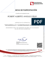Robert Alberto Angulo Felix: Constancia de Participación