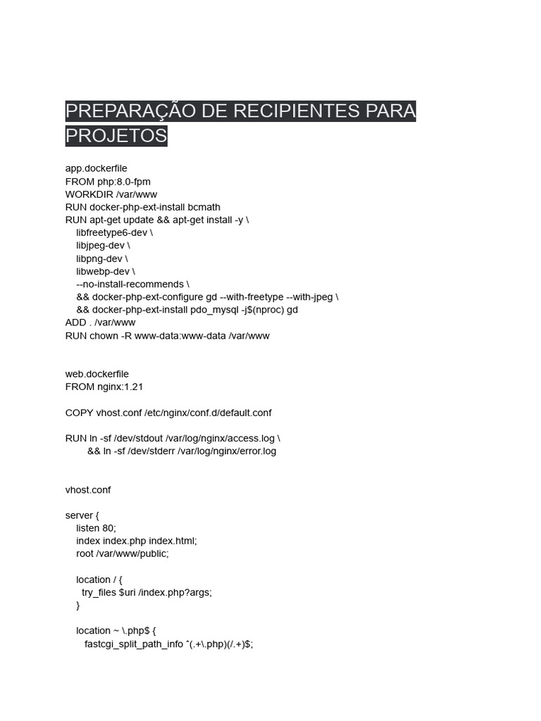 Documentaçao Docker Install | PDF | Postgre Sql | World Wide Web