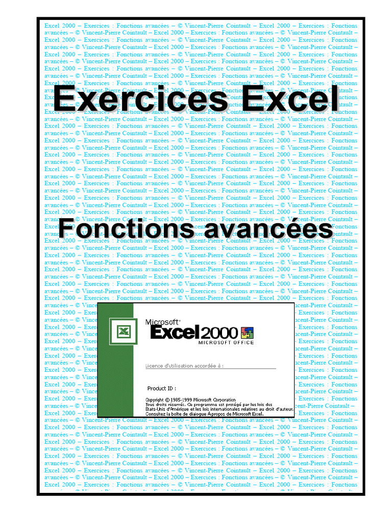 Exercices avancés sur Excel 2000 | PDF | Microsoft Excel | Inventaire