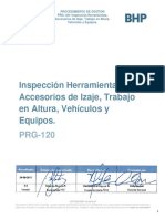 PRG-120 Inspección Herramientas, Accesorios de Izaje y Trabajo en Altura
