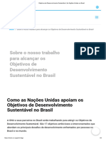 Objetivos de Desenvolvimento Sustentável - As Nações Unidas No Brasil