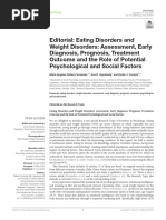 Pelaez-Fernandez Et Al., 2022 Editorial Eating Disorders and Weight Disorders Assessment, Early Diagnosis, Prognosis, Treatment Outcome and The Role of Potential Psychological and Social Factors