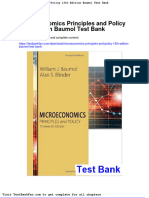 Microeconomics Principles and Policy 13th Edition Baumol Test Bank