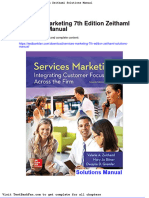 Services Marketing 7th Edition Zeithaml Solutions Manual