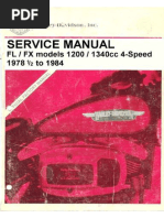 Harley-Davidson FL/FXサービスマニュアル 1978-80 FL - FLH - FX - Fxe - Fxef - Fxs Service Manual | PDF