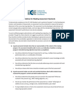 ACAP Guidelines For Meeting Psychometric Standards For Assessment