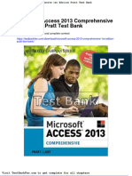 Microsoft Access 2013 Comprehensive 1st Edition Pratt Test Bank