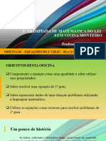 Oficina 04 - Equações Do 1º Grau