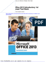 Microsoft Office 2013 Introductory 1st Edition Vermaat Test Bank