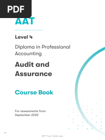 AAT Audit and Assurance Course Book 2022