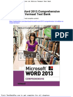 Microsoft Word 2013 Comprehensive 1st Edition Vermaat Test Bank