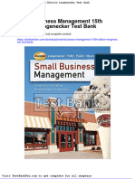 Small Business Management 15th Edition Longenecker Test Bank