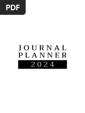 White Minimalist Journal Planner 2024